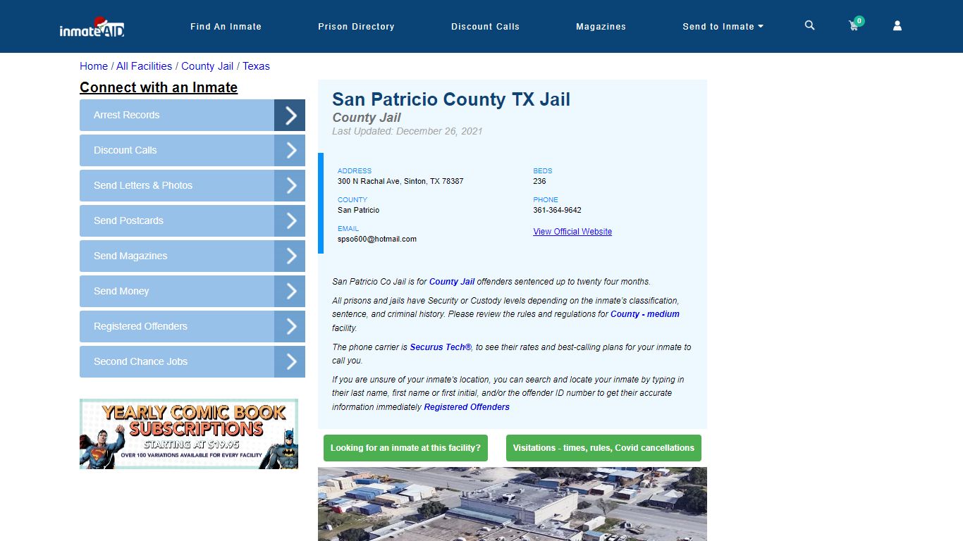 San Patricio County TX Jail - Inmate Locator - Sinton, TX